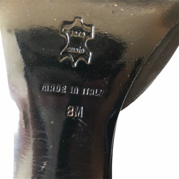 Garolini Bronson Pump Bow Black Silver 8 Vintage - Picture 12 of 13